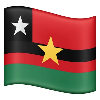 Pan African-African American Flag (Red-Black and Green horizontal stripes) sticker