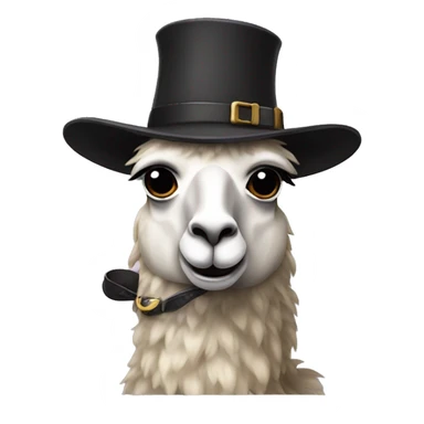 A llama dressed as sherlock Holmes sticker