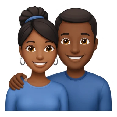 Ebony couple sticker