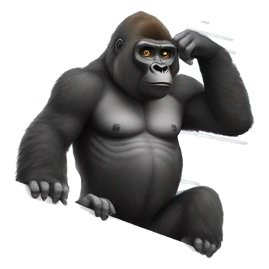 gorilla climbing the Burj khalifa sticker