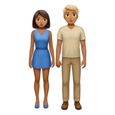 Long distance relationship, where one people is on the end of the road and the other at the beginning a woman and a man sticker