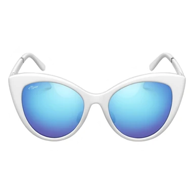 white luxury cateye sunglasses sticker
