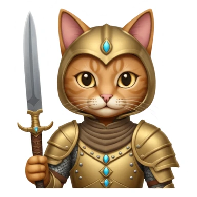 cat arab ancient army with small knife sticker