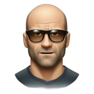 very angry Jason Statham glasses sticker