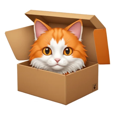 cat in boxe sticker