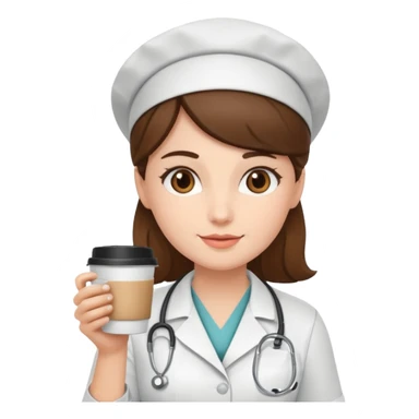 nurse holding drink sticker