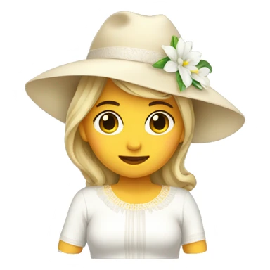 white women attire panamanian  pollera sticker