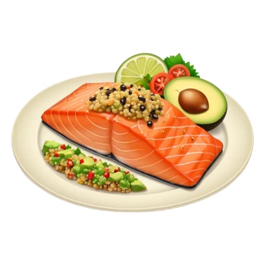 Salmon with Quinoa and Avocado sticker