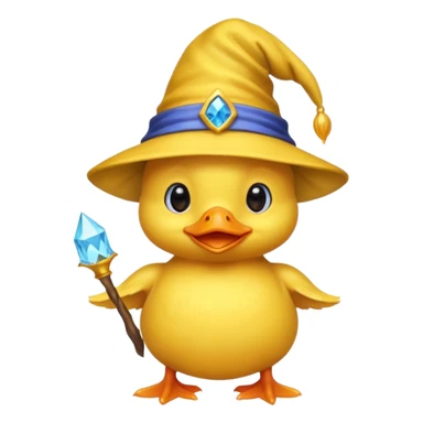 baby duck with wizard hat
 sticker