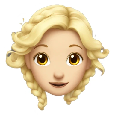 blonde fairy with butterflies in the hair sticker