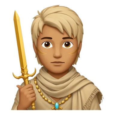 Desert Prince – sand scarf + gold dagger,Golden Princes. sticker