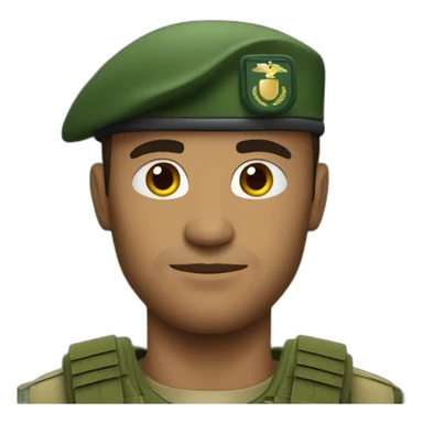 Soldier with green beret sticker