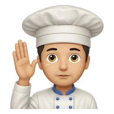 Chef saluting with one tear drop coming down his eye sticker
