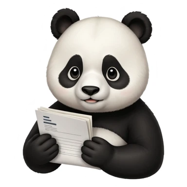 Panda asking for please review my pull request code  sticker
