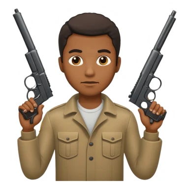 black guy with a gun sticker