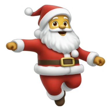 santaclaus-flying sticker