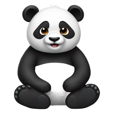 A panda sitting on the ground sticker
