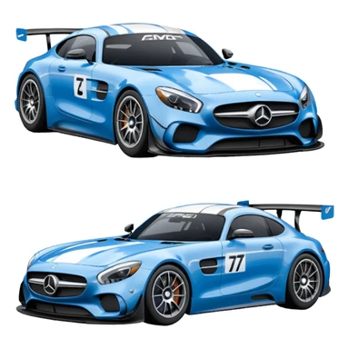 blue mercedes amg gt3 sticker