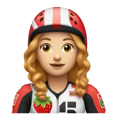 Strawberry blonde motocross women sticker