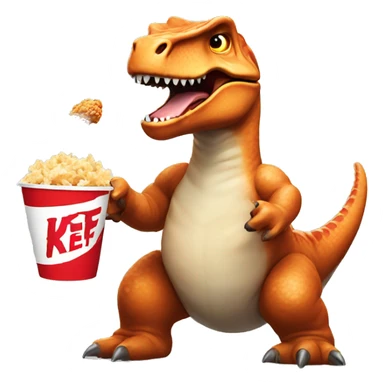Dino eating kfc sticker