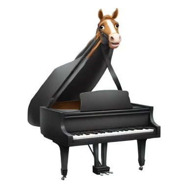 caballo en un piano sticker