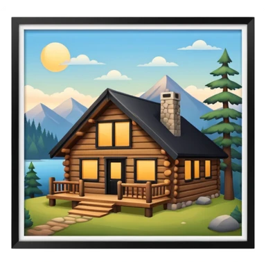 Cozy modern cabin  sticker