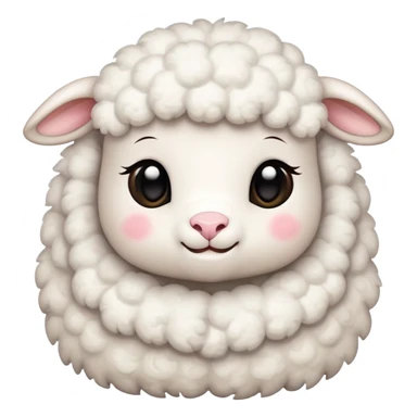 Little Lamb with many love emoji around  sticker