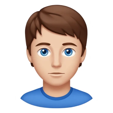 Mikey Graham with blue eyes, brown hair sticker