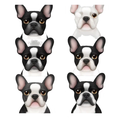 black and white french bulldog sticker