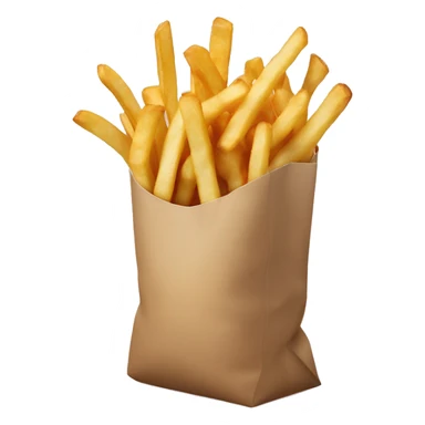 Hand with fries that’s about to put it in a bag sticker