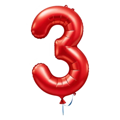 number 33 in a balloon sticker