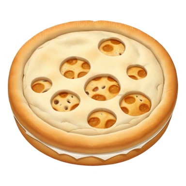 round focaccia white without seasoning sticker