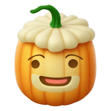 korean bean paste rice cake shaped like a pumpkin sticker