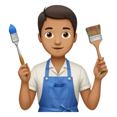 Ceramic Painter man sticker