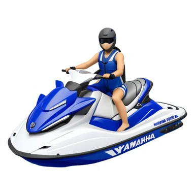Jet Ski - Yamaha EX Deluxe (Model Year: 2022) (Iconic colour: Blue and white) sticker
