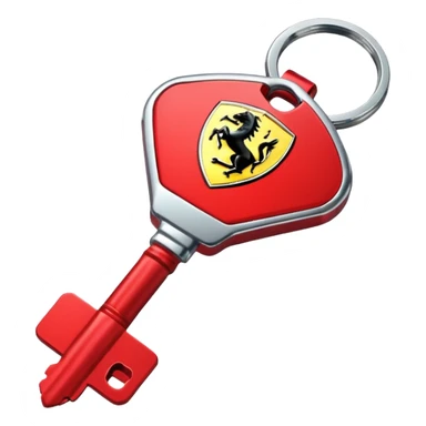 red Ferrari key sticker