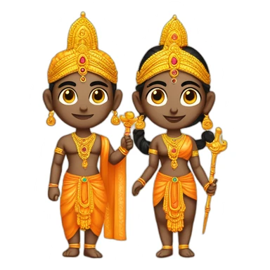 Lord Shri Ram and Sita sticker