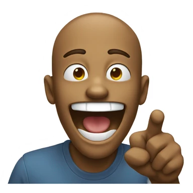 laughing emoji pointing at  sticker