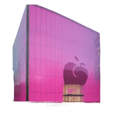apple intensive pink color headquarters sticker