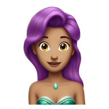 Ariel-the little mermaid-purple top sticker