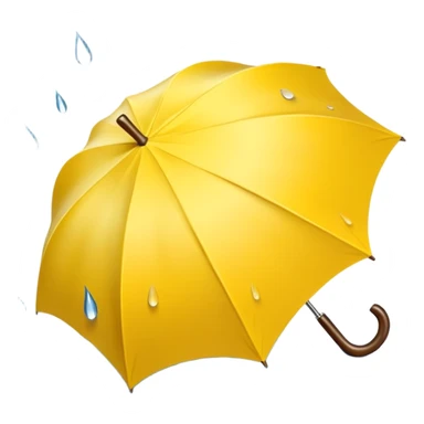 Yellow umbrella , rainin sticker