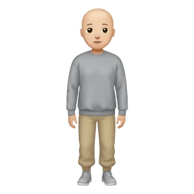 bald man sweatshirt ful body sticker