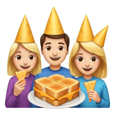 Grilled cheese party sticker