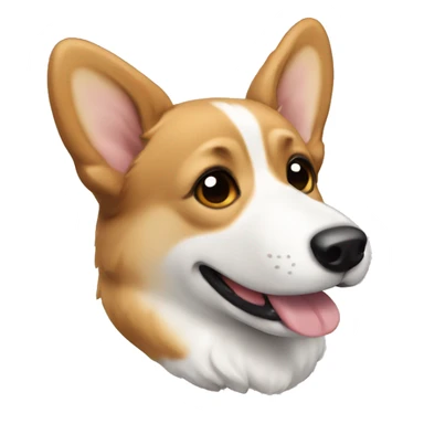 White tan and black corgi  sticker