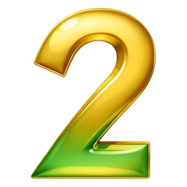 number 7 in golden and green shadows sticker