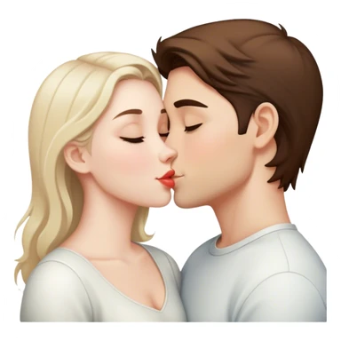 Bf gf kiss white ❤️ cute sticker