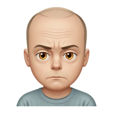 Carl from Sling Blade, serious expression, recognizable features, neutral background sticker
