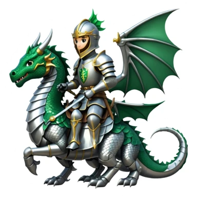 Dragon rider: a knight mounted on a dragon sticker