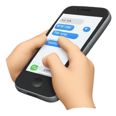 Hand texting with smartphone  sticker