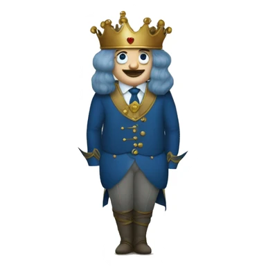 Le roi Baudouin, vêtu d'un masque de fer sur la tête et d’un costume sombre et d'une cravate bleue, se tient droit, la main droite levée.Sa main gauche repose sur son cœur sticker